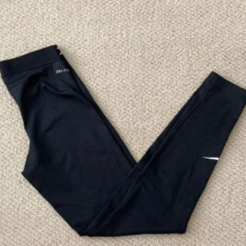 NEW Nike PRO Dri-Fit Leggings Black Like New Condition Swoosh Spandex Small NWOT